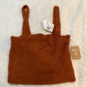 Forever 21 Fuzzy Knit Cropped Cami